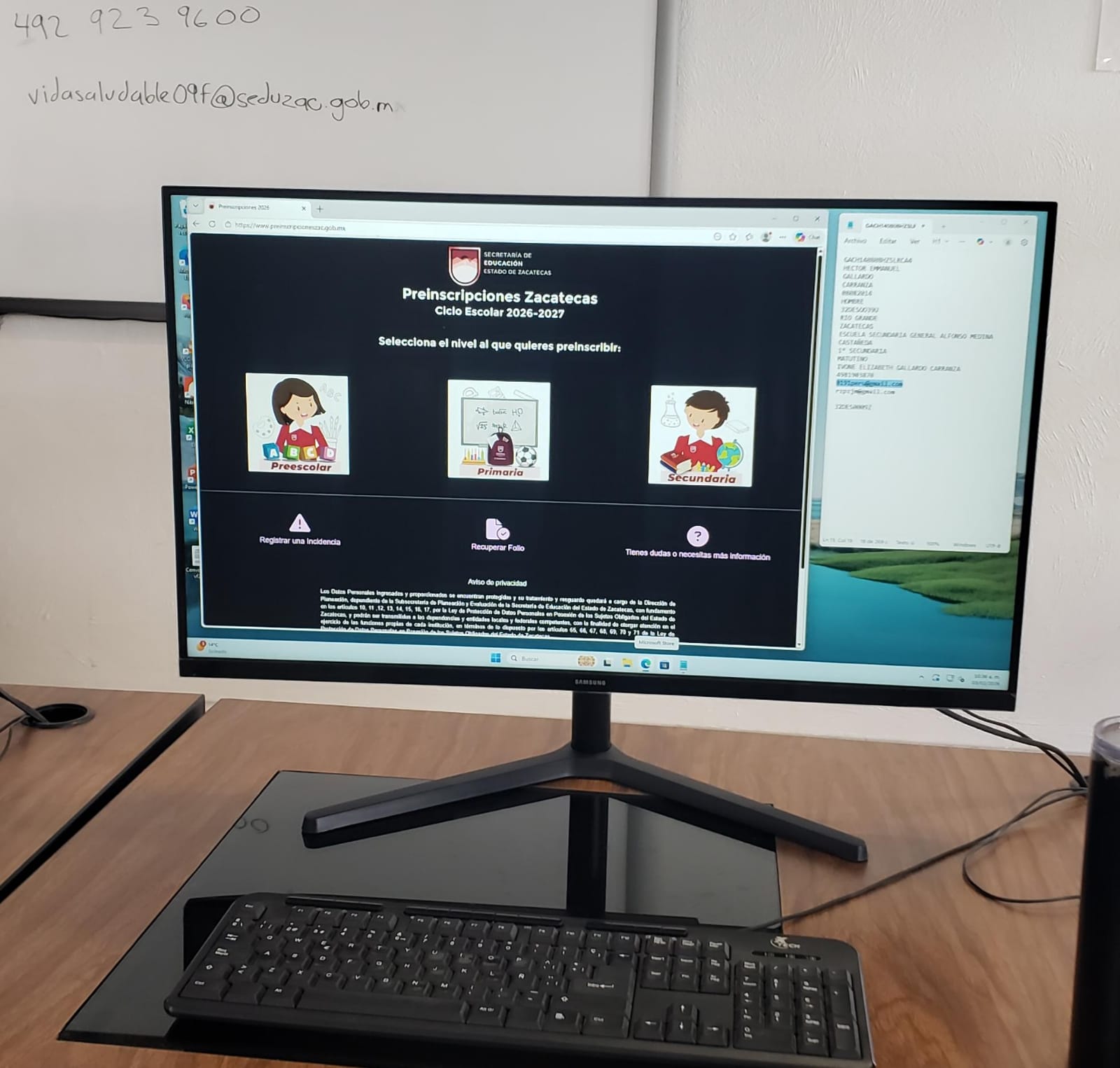 INICIA PREINSCRIPCIÓN ESCOLAR EN ZACATECAS CON MIL REGISTROS POR MINUTO