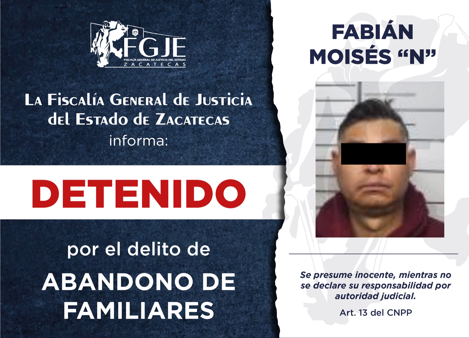 CUMPLIMENTA FGJEZ ÓRDENES DE APREHENSIÓN A DOS PERSONAS ECODIARIO ZACATECAS, ZAC.- La Fiscalía General de Justicia del Estado de Zacatecas (FGJEZ), en coordinación con integrantes de la Mesa Estatal de Construcción de Paz y Seguridad, cumplimentó órdenes 