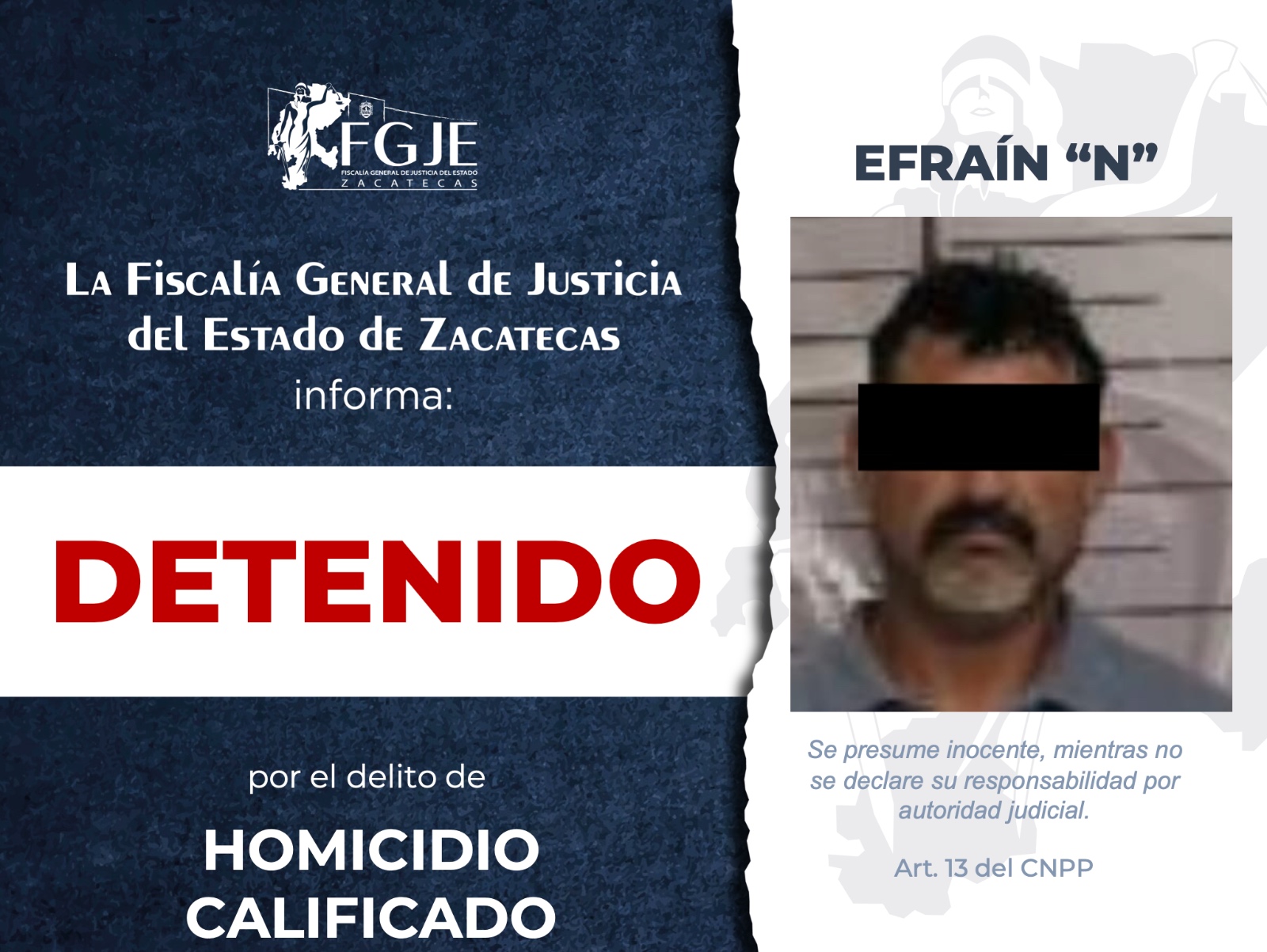 Complementan 2 órdenes de aprehensión por homicidio calificado en Nochistlán