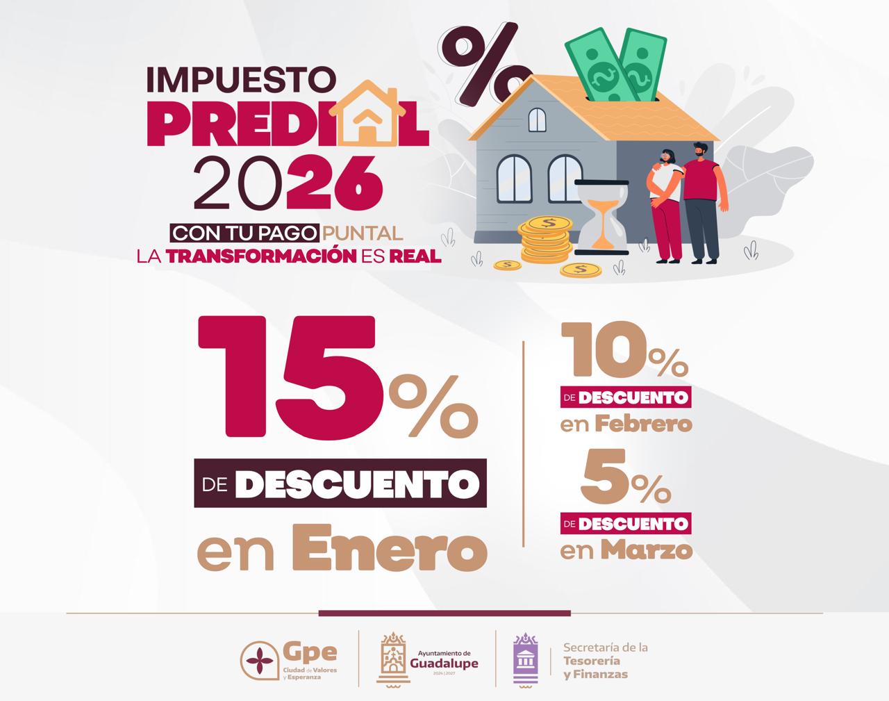 Arranca Guadalupe con campaña de descuentos en Predial 202