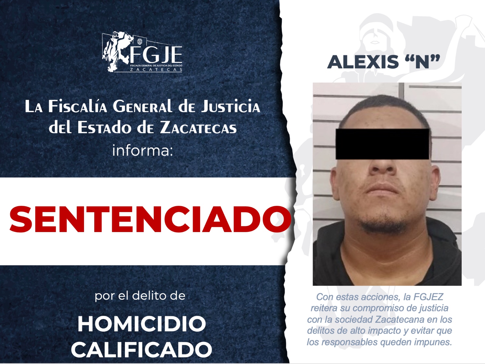 Dictan sentencia condenatoria contra Alexis “N” por homicidio en Río Grande