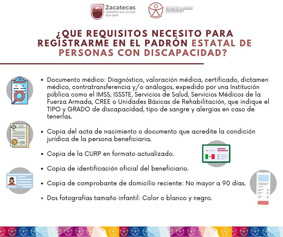 ABREN REGISTRO AL PADRÓN ESTATAL DE PERSONAS CON DISCAPACIDAD EN ZACATECAS
