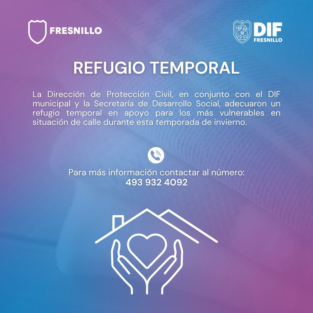 ALERTA PROTECCIÓN CIVIL POR BAJAS TEMPERATURAS Y VIENTOS EN FRESNILLO